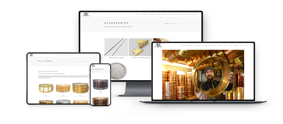 Responsive Website von AK Drums