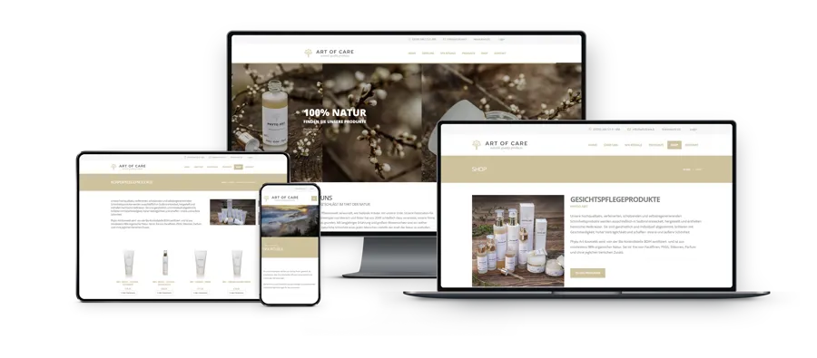 Sito web responsive di Art of Care