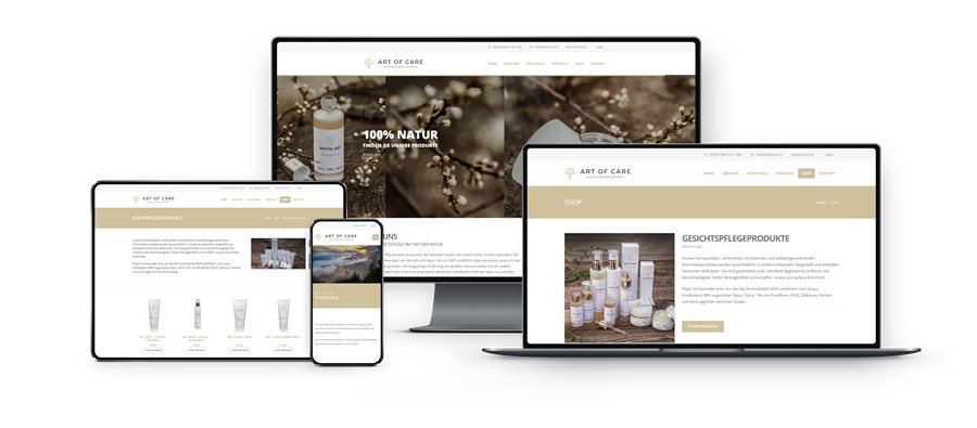 Responsive Website von Art of Care