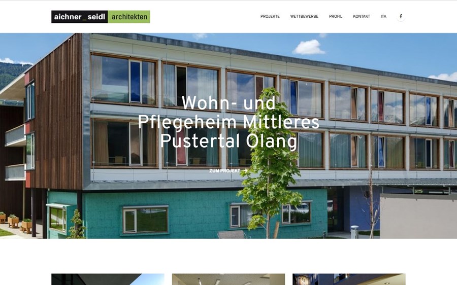 Website von aichner_seidl architekten