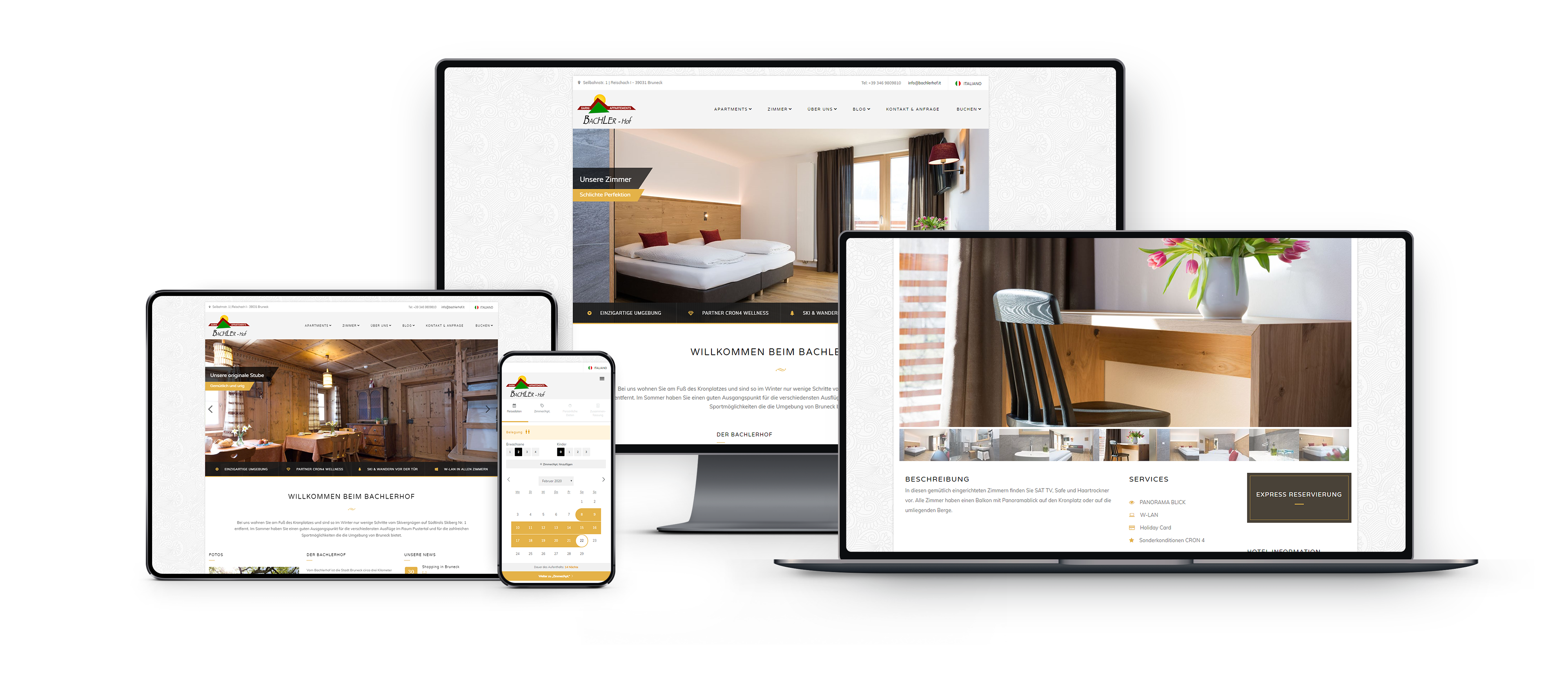 Sito web responsive del Bachlerhof