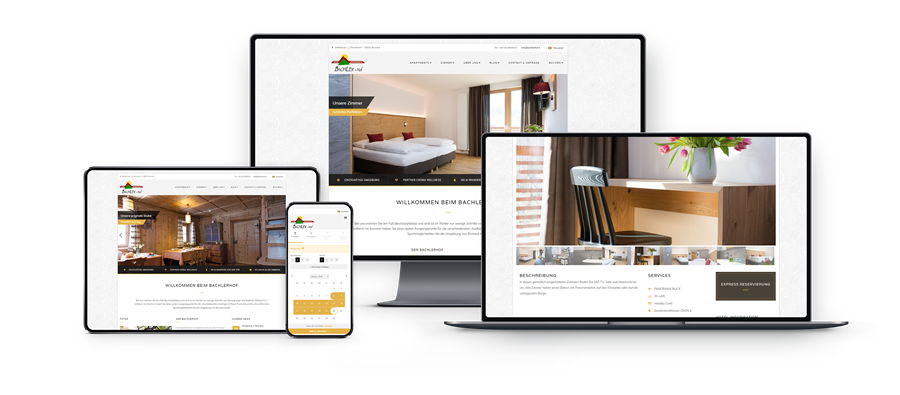 Responsive Website des Bachlerhofs