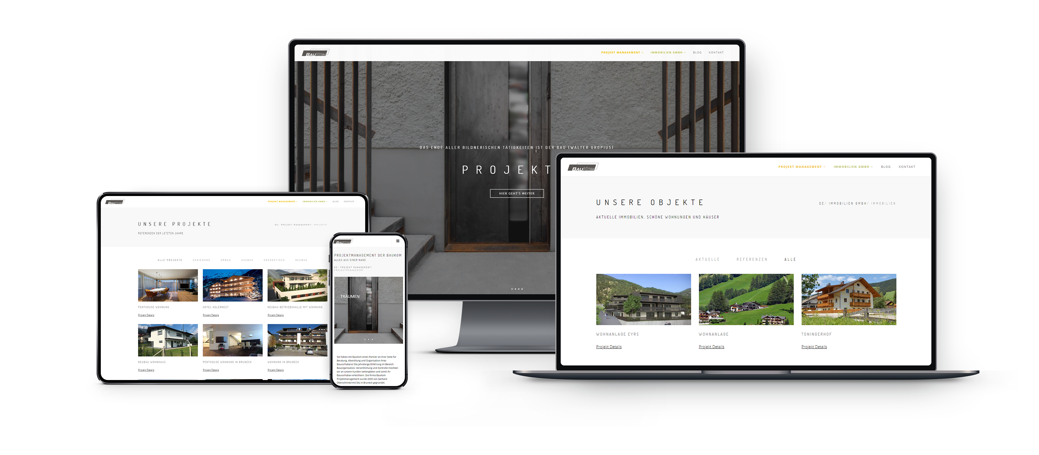 Sito web responsive di Baukom