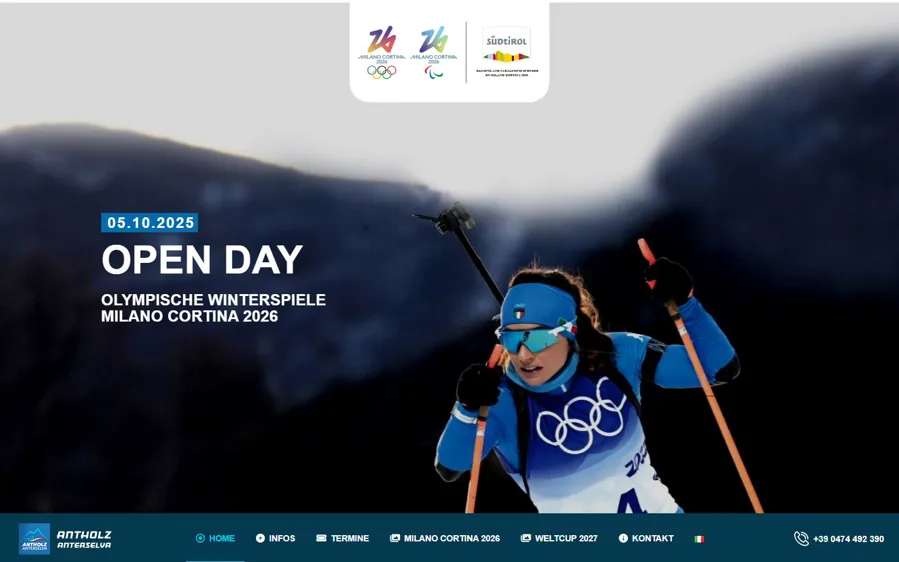 Sito web dell'Open Day Biathlon Antholz