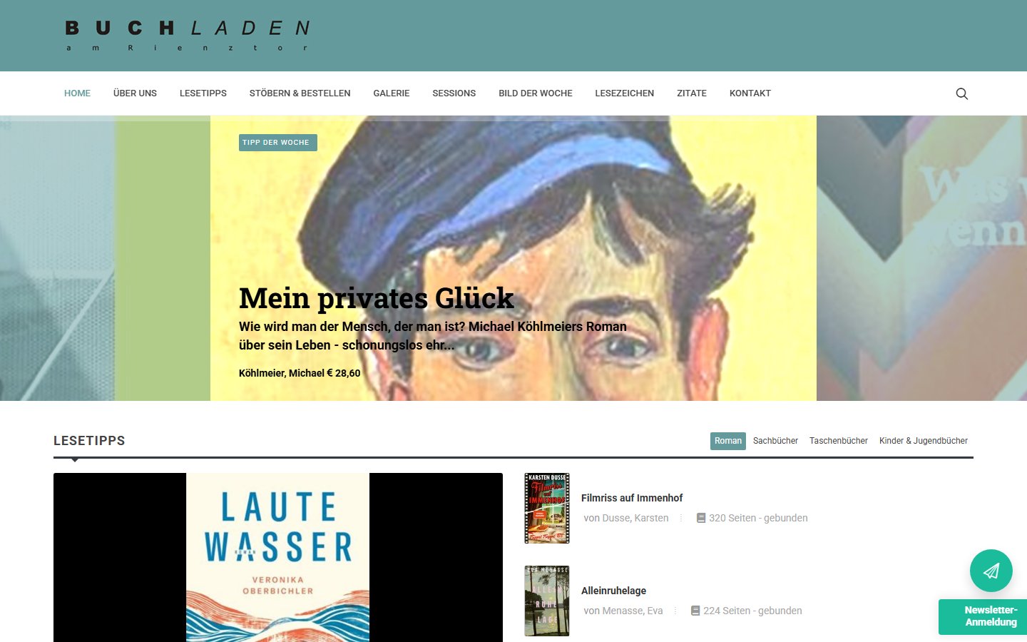 Sito web della libreria Buchladen am Rienztor