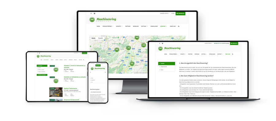 Responsive Website des Südtiroler Maschinenrings