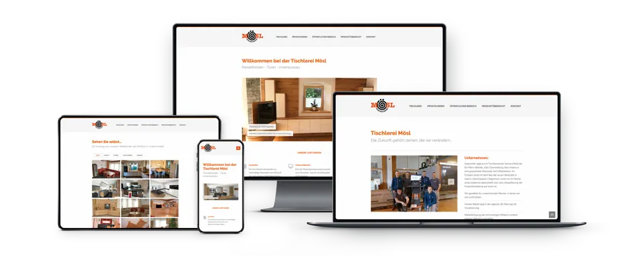 Sito web responsive della Tischlerei Mösl