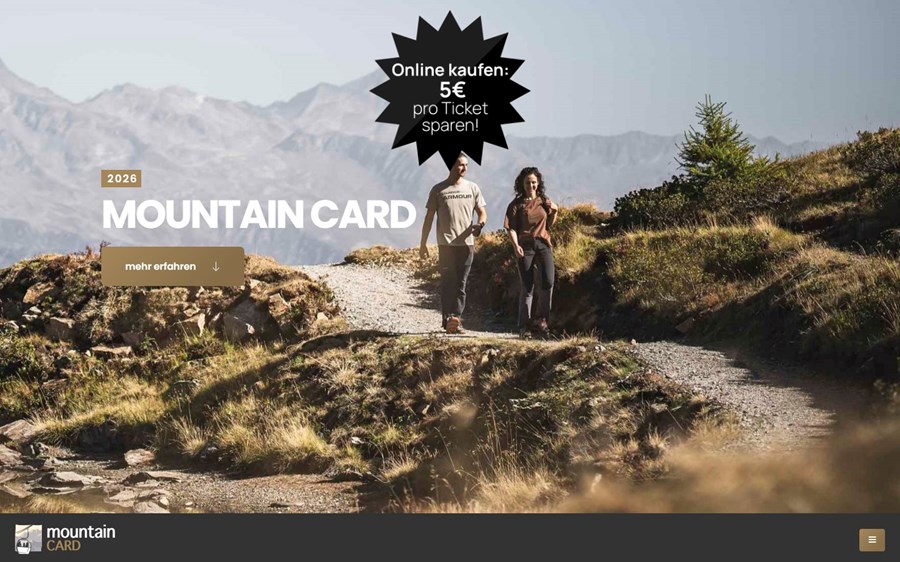 Website der Mountain Card