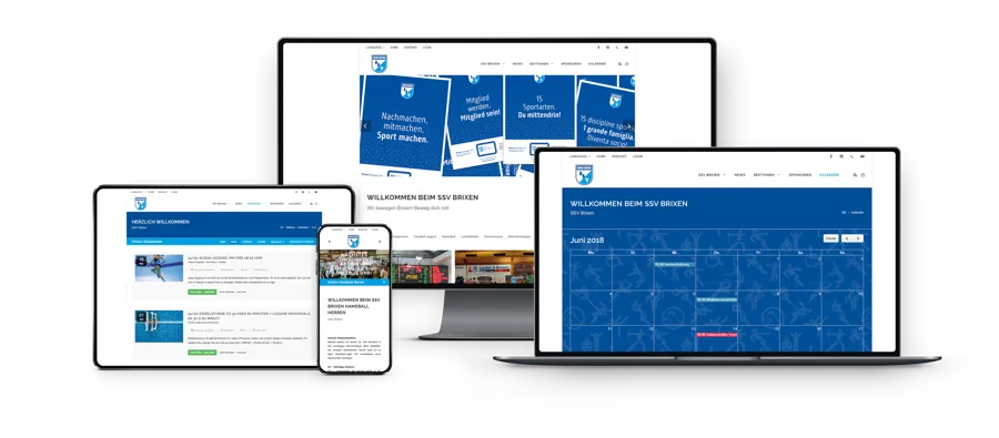 Sito web responsive del SSV Brixen
