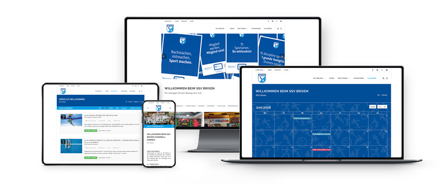 Responsive Website des SSV Brixen